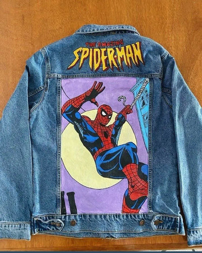 Chaqueta de lona  | Azul  | Hombre araña | Spiderman | dibujo animado