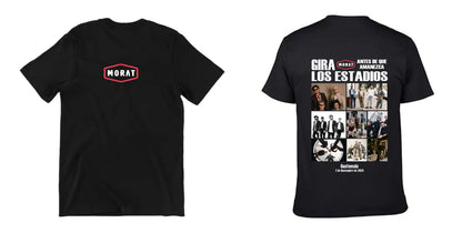 Playera Morat | Negra | Collage Gira los estadios |  Guatemala 2 de noviembre 2024