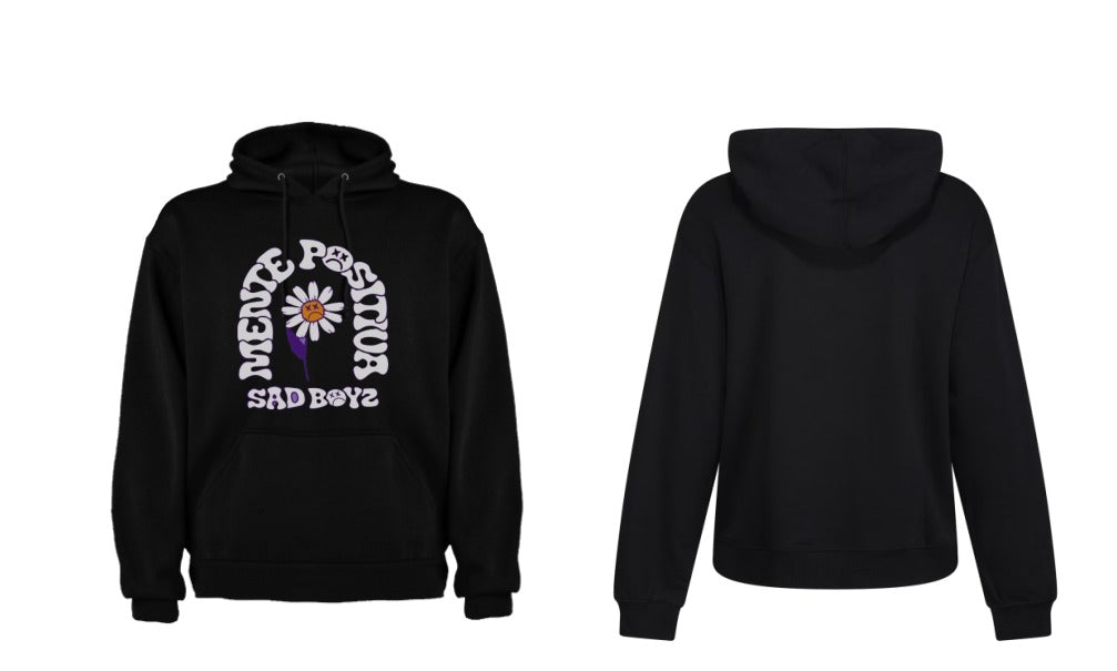 Sudadera Junior H | Negro| | SAD BOY-MENTE POSITIVA