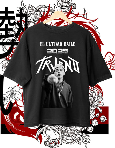 Playera OVERSIZE negro | Trueno  | El ultimo baile  |