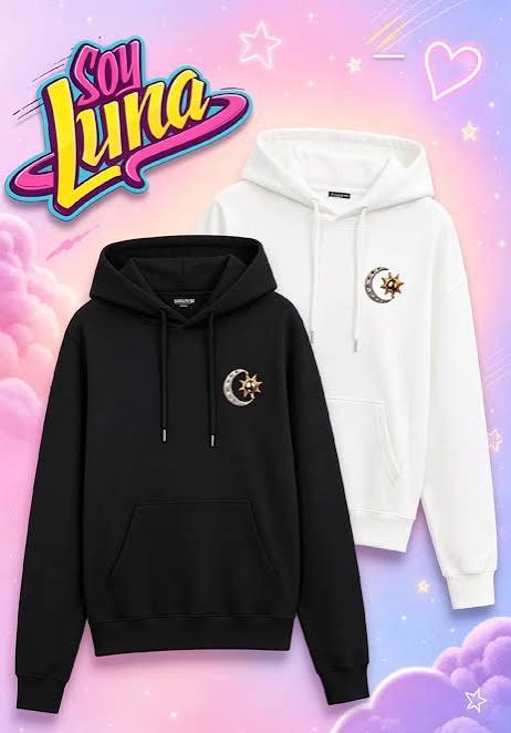 Duo Sudadero personalizado | Soy Luna | best frends | blanco y Negro