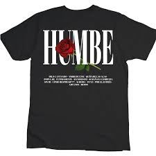 Playera | Negra | humbe |  Diseño vibrante |  rosa roja