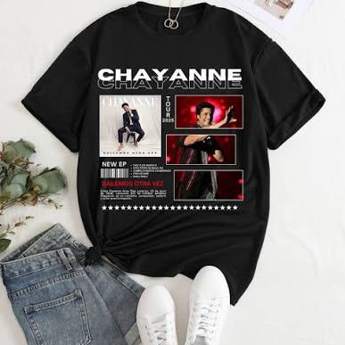 Playera | Negro y Blanco  | Chayanne | collage de Albúm
