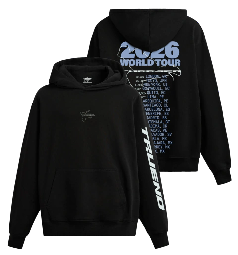 Sudadera Trueno | Negro | Wordl Tour | Diseño de Texto