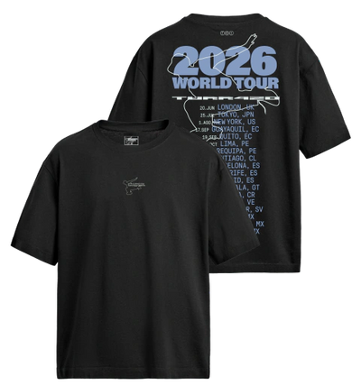 Playera OVERSIZE Negro | Trueno  | Retrato de Celebridad | Moda Masculino