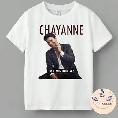 Playera | Blanco  | Chayanne | Retrato sonriente