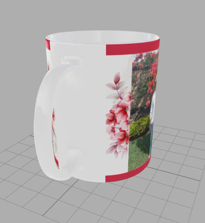 Taza personalizada | Decoración flores | fotografías recuerdo 1