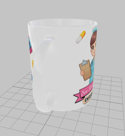 Taza personalizada | Patrón implementos medicos | Con nombre