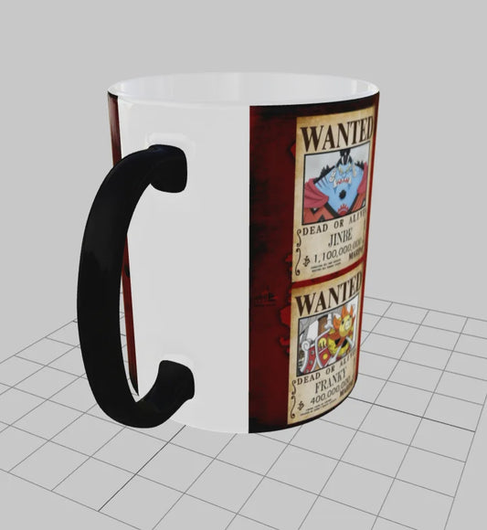 Taza Mágica Personalizada| 3D | One Piece | Wanted |