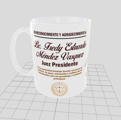 Taza personalizada | Reconocimiento | Jueces del Tribunal | Presidente