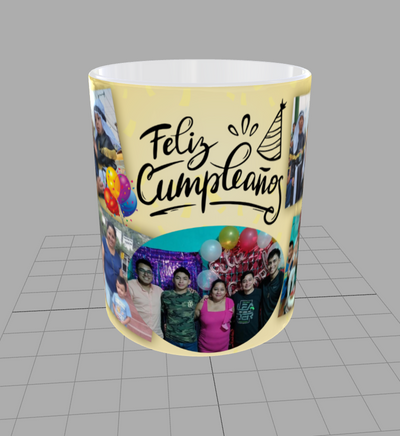 Taza personalizada | Feliz Cumpleaños | Collage 2