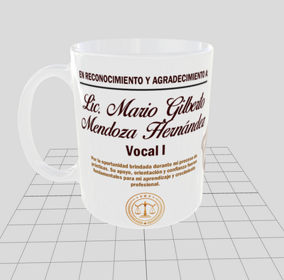 Taza personalizada | Reconocimiento | Jueces del Tribunal | Vocal I
