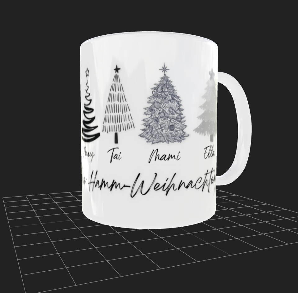 Taza Personalizada| Arbolitos de navidad | Nombres