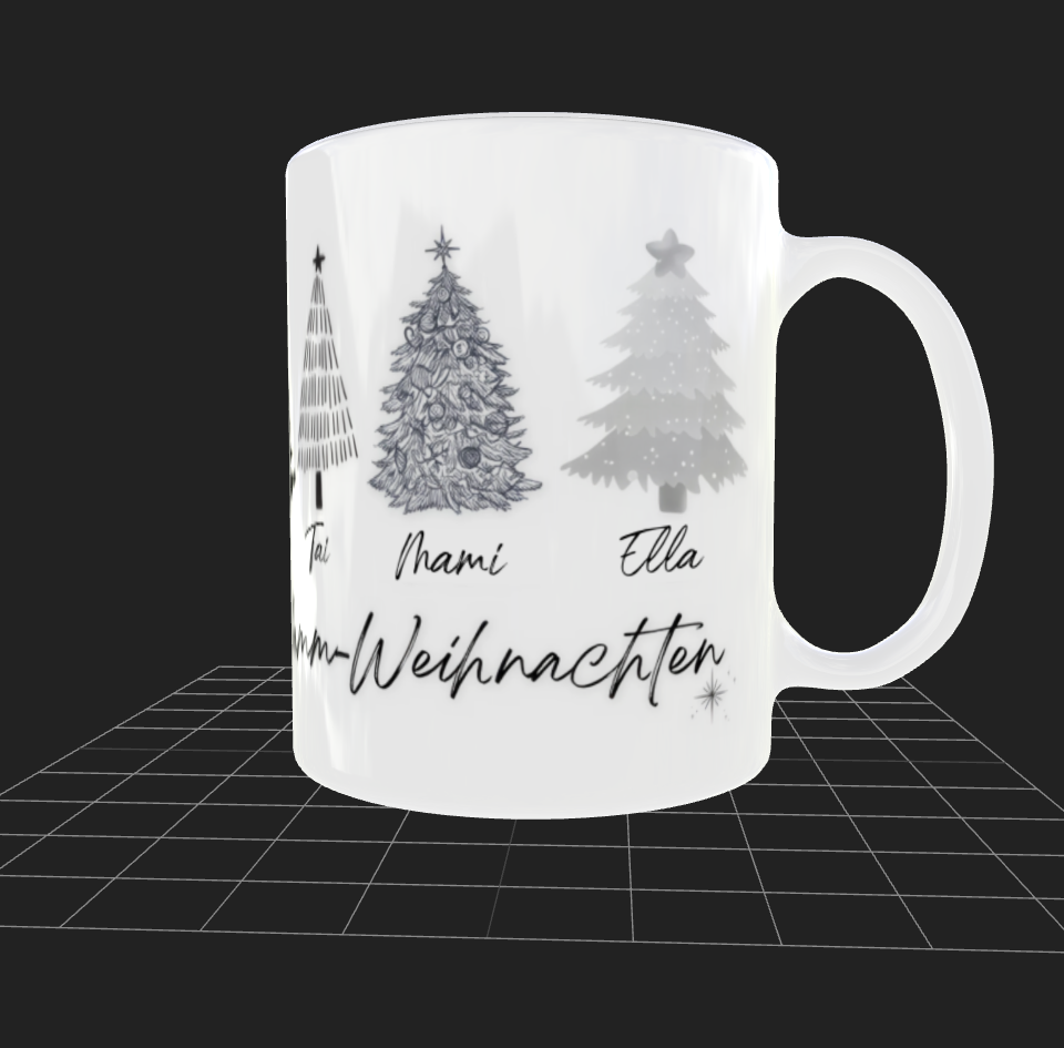 Taza Personalizada| Arbolitos de navidad | Nombres