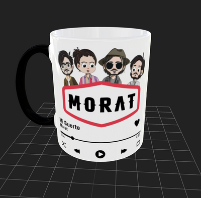 Taza Mágica Personalizada| 3D | Morat| Mi suerte | pareja 2