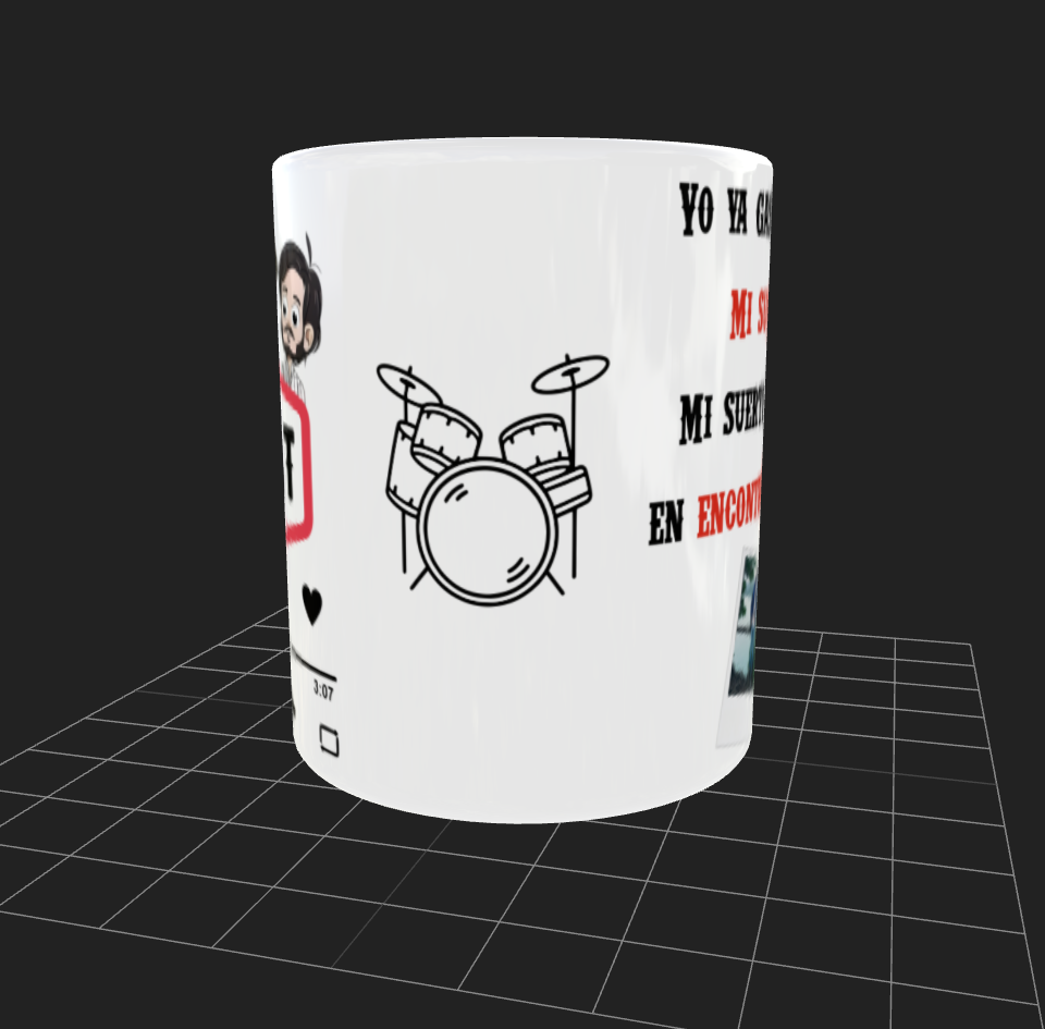 Taza Mágica Personalizada| 3D | Morat| Mi suerte | pareja 2