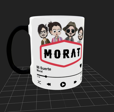 Taza Mágica Personalizada| 3D | Morat| Mi suerte | pareja 1