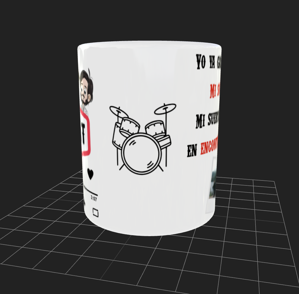 Taza Mágica Personalizada| 3D | Morat| Mi suerte | pareja 1