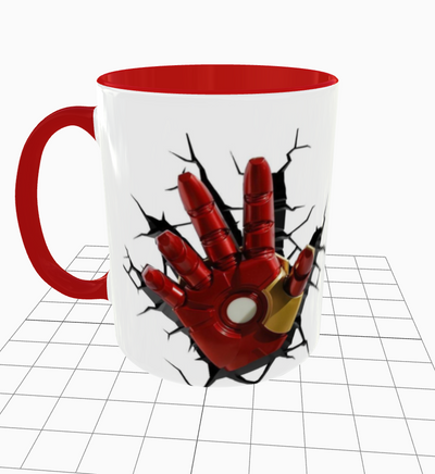 Taza personalizada | Bicolor | Iron Man | I love you 3000