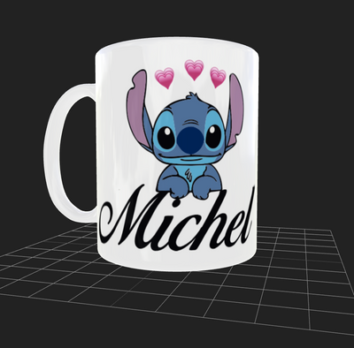 Tazas Personalizada | Stitch| Michel| Opción 3