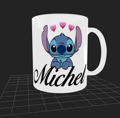 Tazas Personalizada | Stitch| Michel| Opción 3