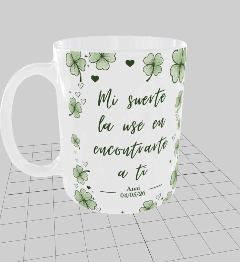 Taza personalizada | Morat | Mi suerte | Anai | Opción 2
