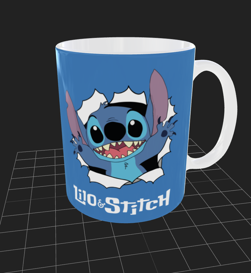 Taza Personalizada | Stitch | Azul