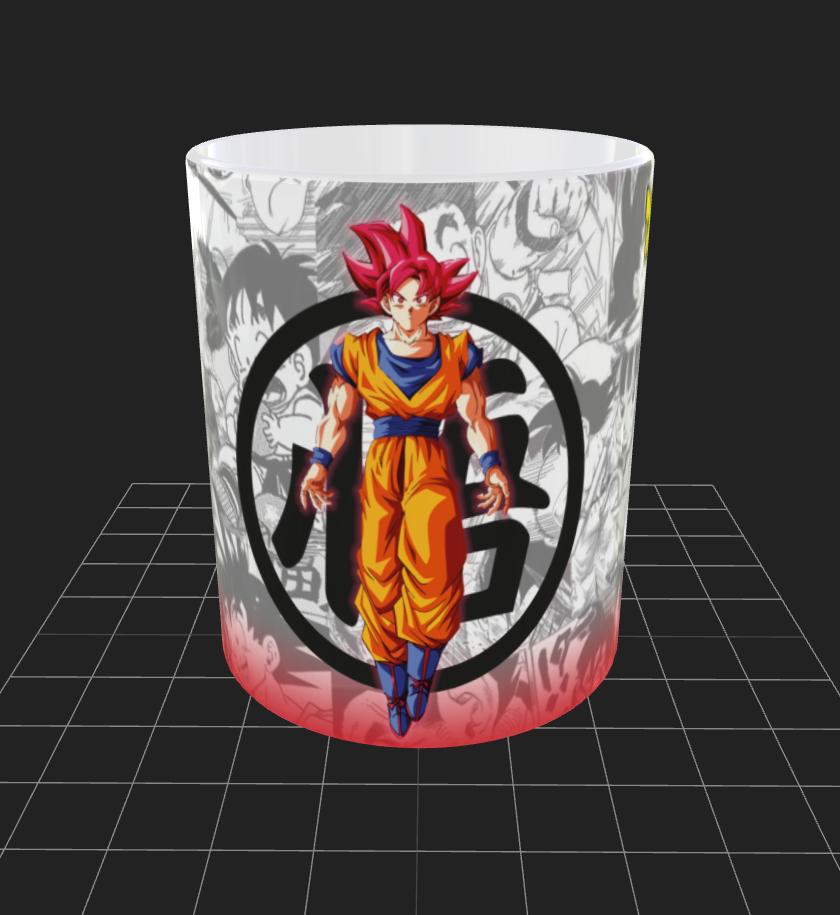 Taza Personalizada | Son Goku | Dragon Ball |Super Saiyajin Dios