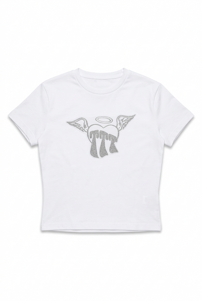 Playera Personalizada | Crop Top | TINI | Retrato de angel | Blanco